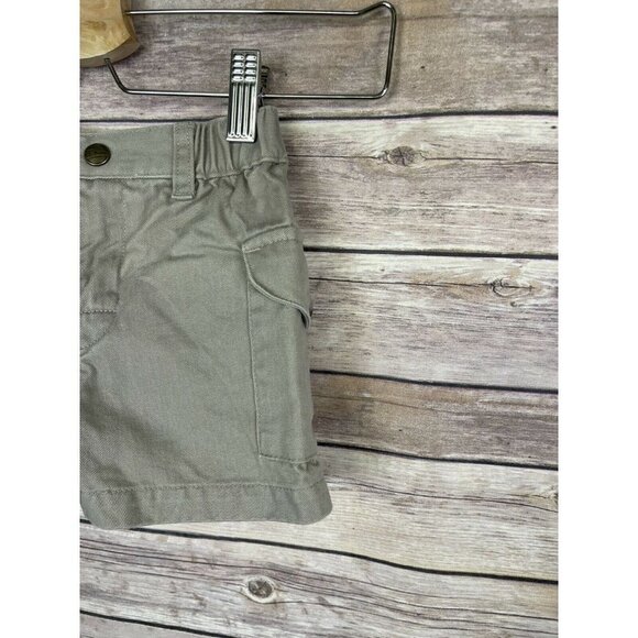 LL Bean 6/12 Months Khaki Cargo Shorts Elastic - Picture 2 of 10
